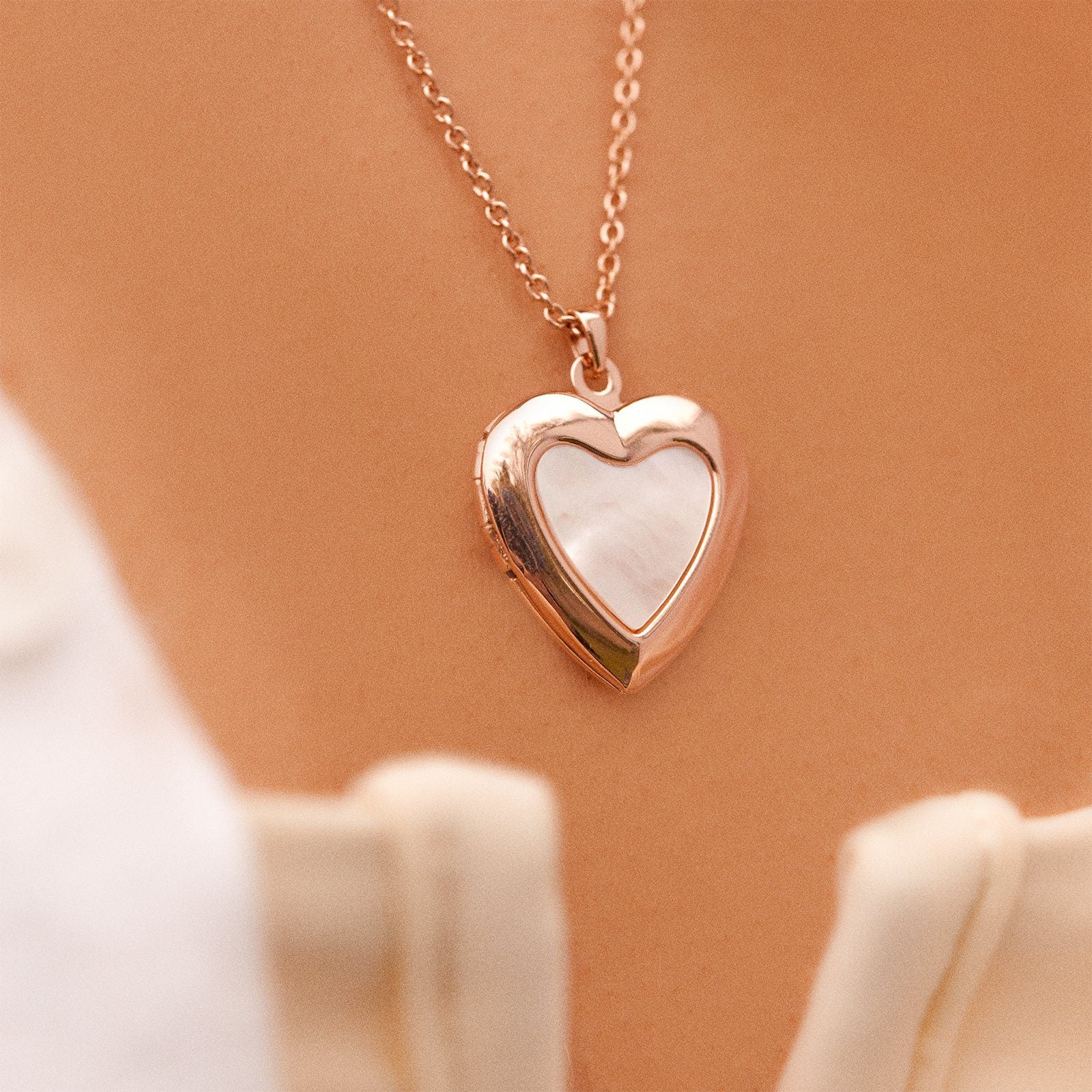 Stone Heart Locket Necklace - Image 6