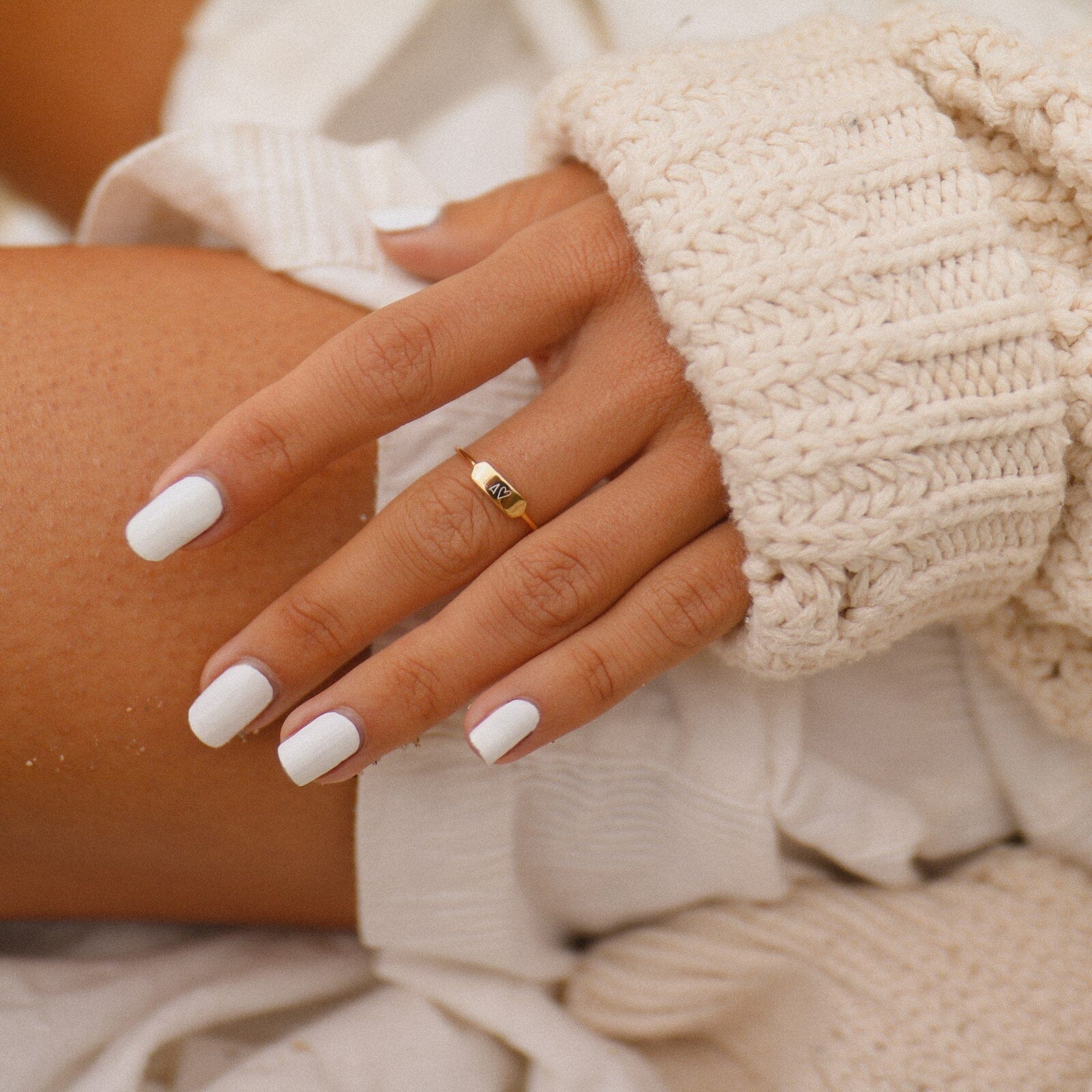 Demi-Fine Engravable Bar Ring - Image 4