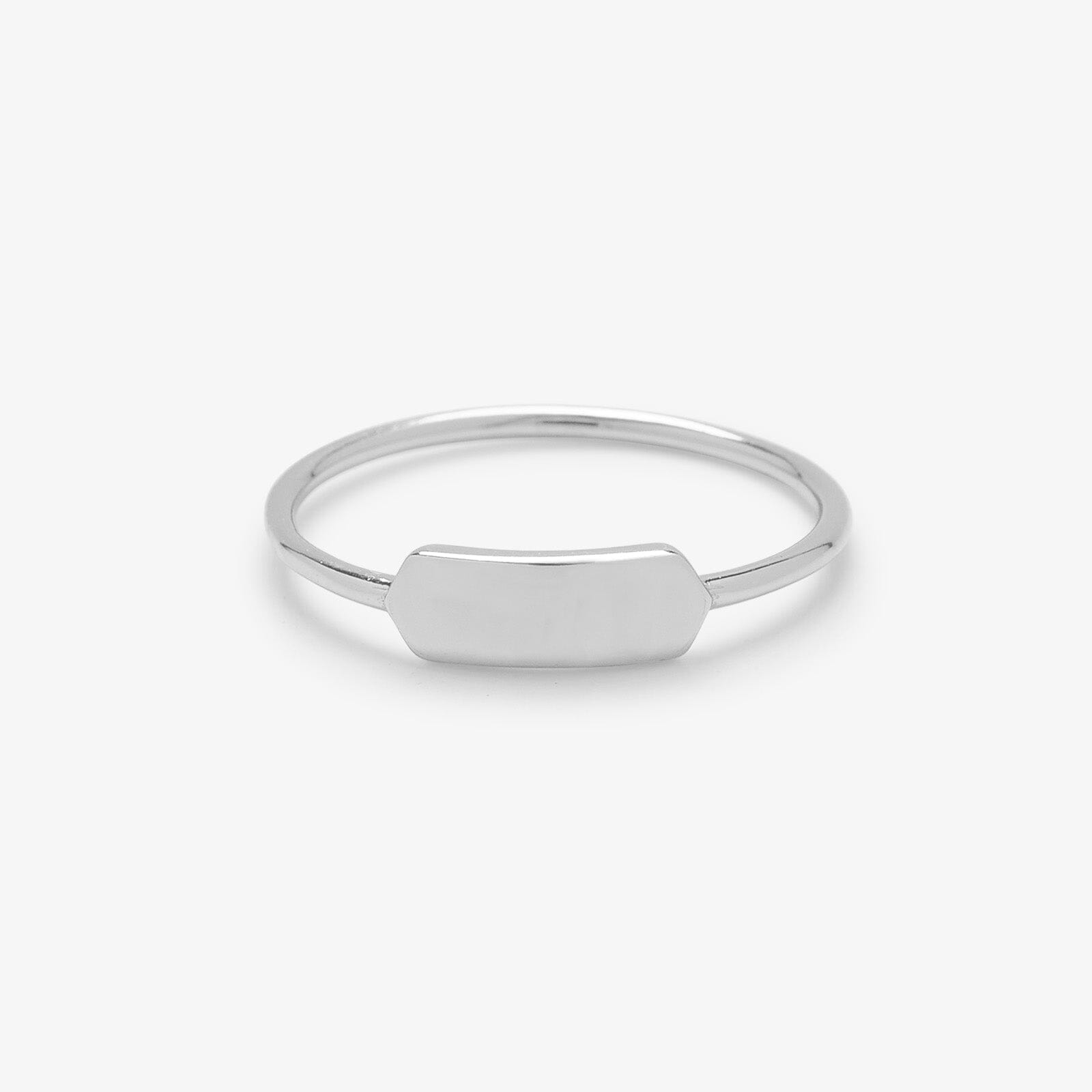 Demi-Fine Engravable Bar Ring - Image 2