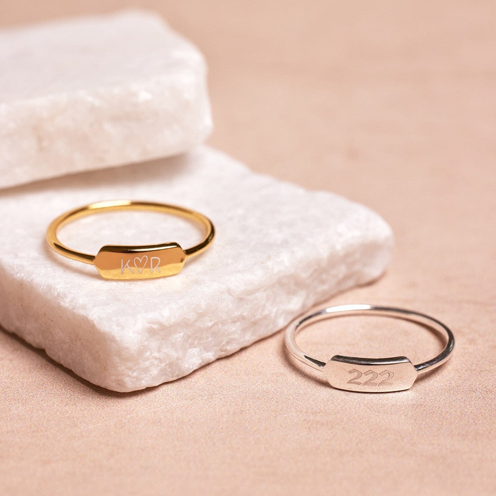 Demi-Fine Engravable Bar Ring - Image 5