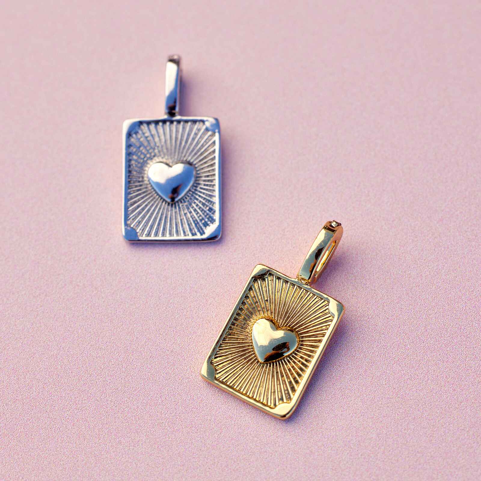 Harper Textured Heart Charm - Image 3