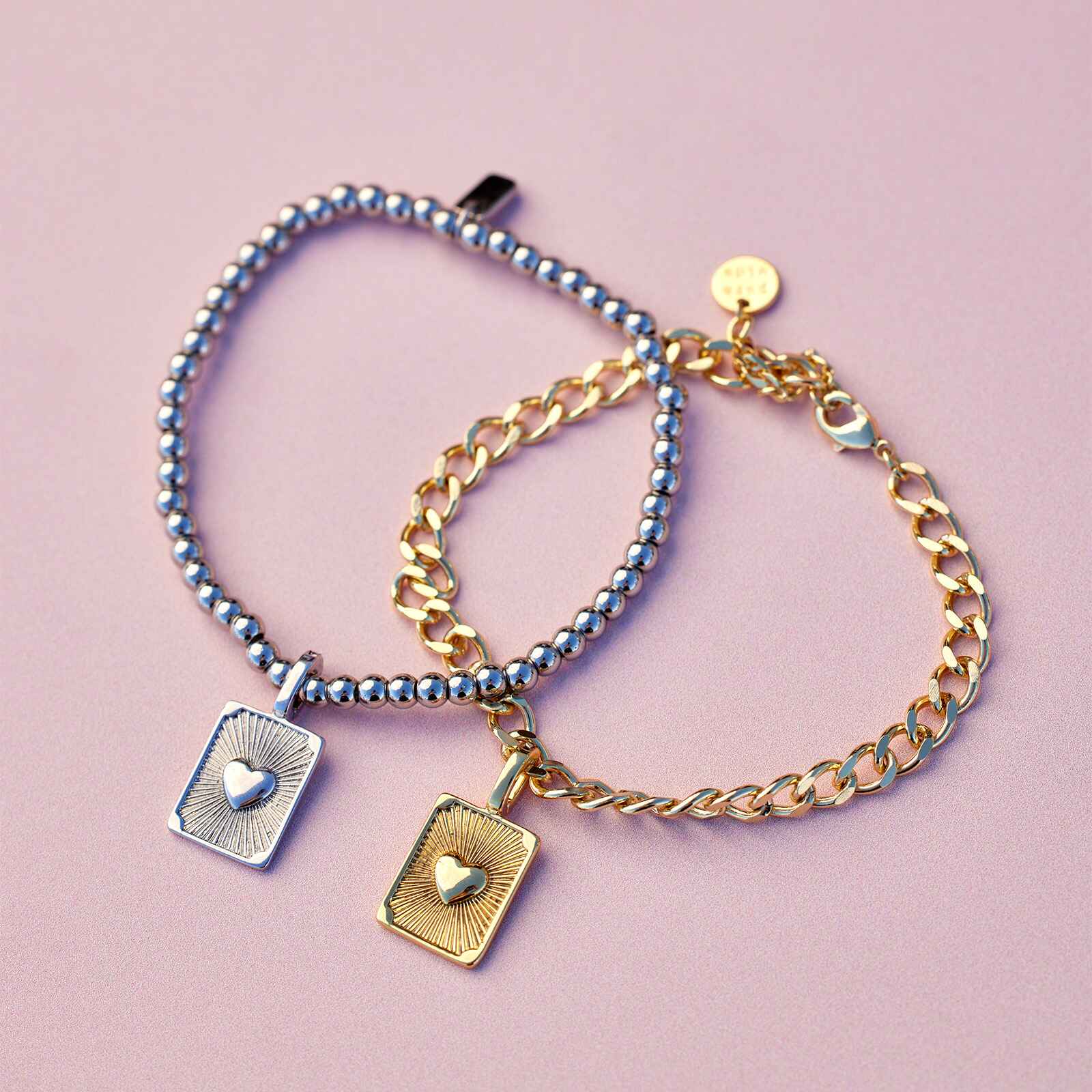 Harper Textured Heart Charm - Image 4