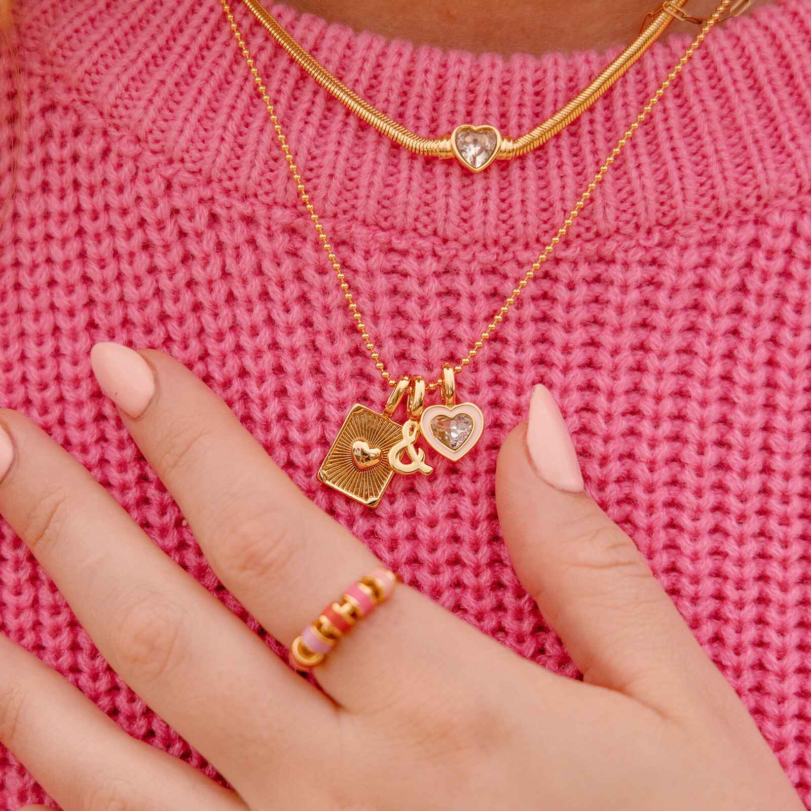 Harper Textured Heart Charm - Image 9