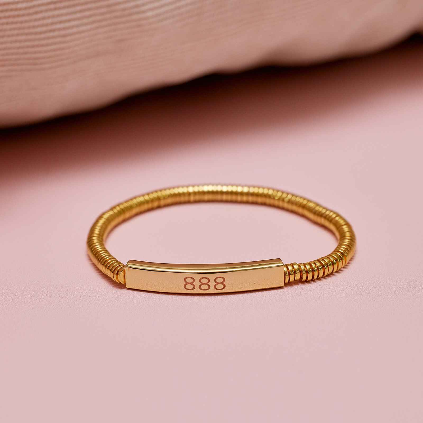 Engravable Disc Bead Stretch Bracelet - Image 5