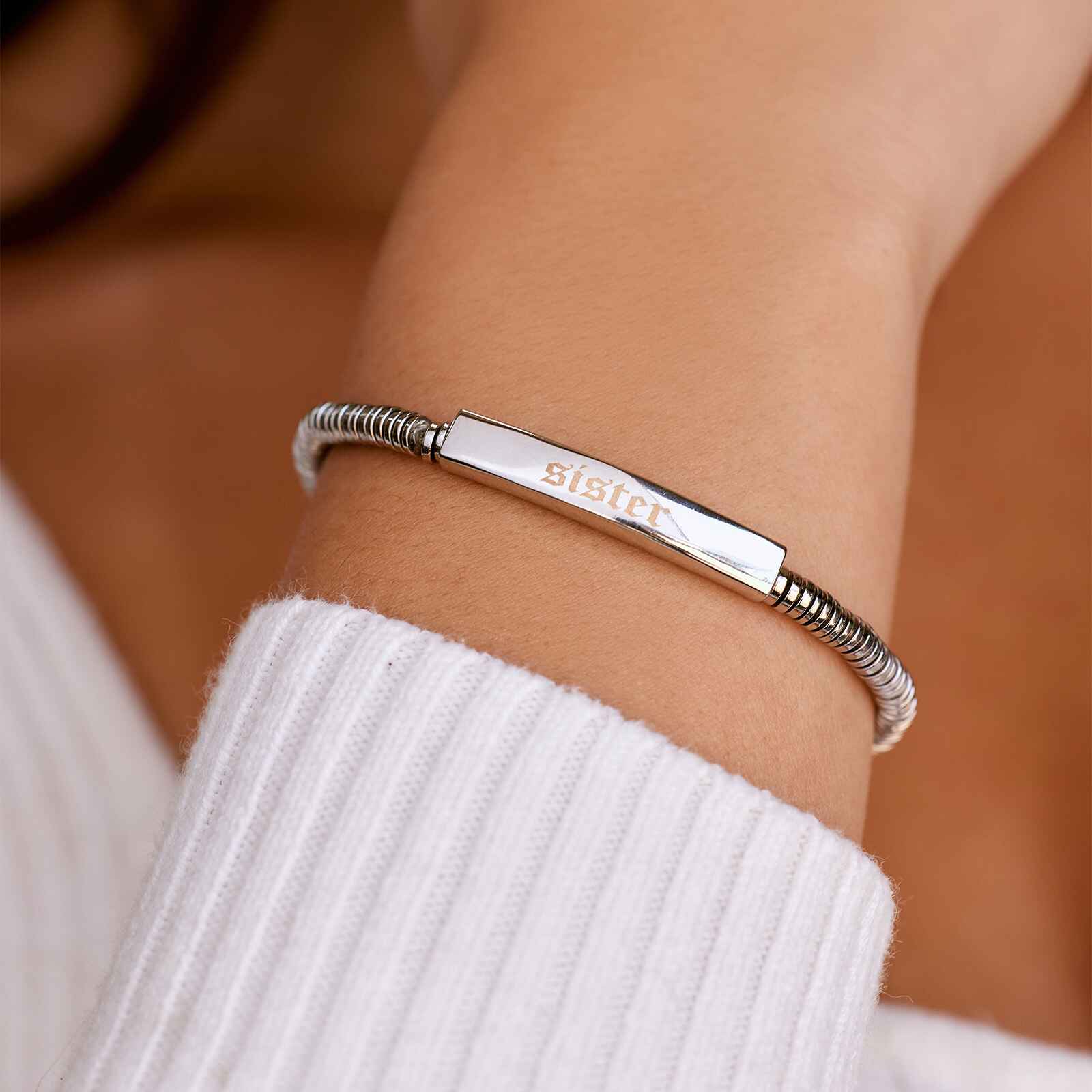 Engravable Disc Bead Stretch Bracelet - Image 9