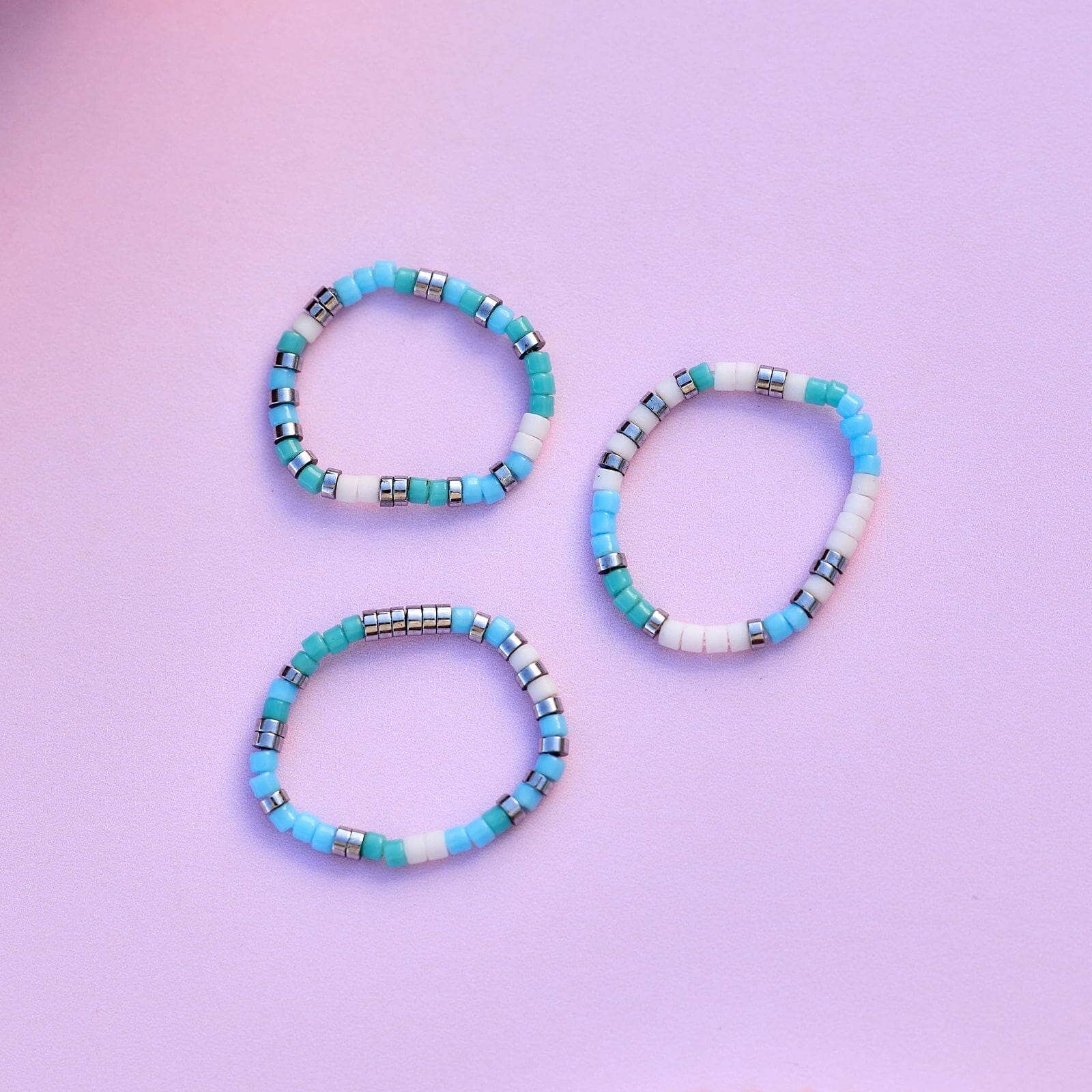 Seafoam Dream Stretch Ring Set of 3 - Image 4