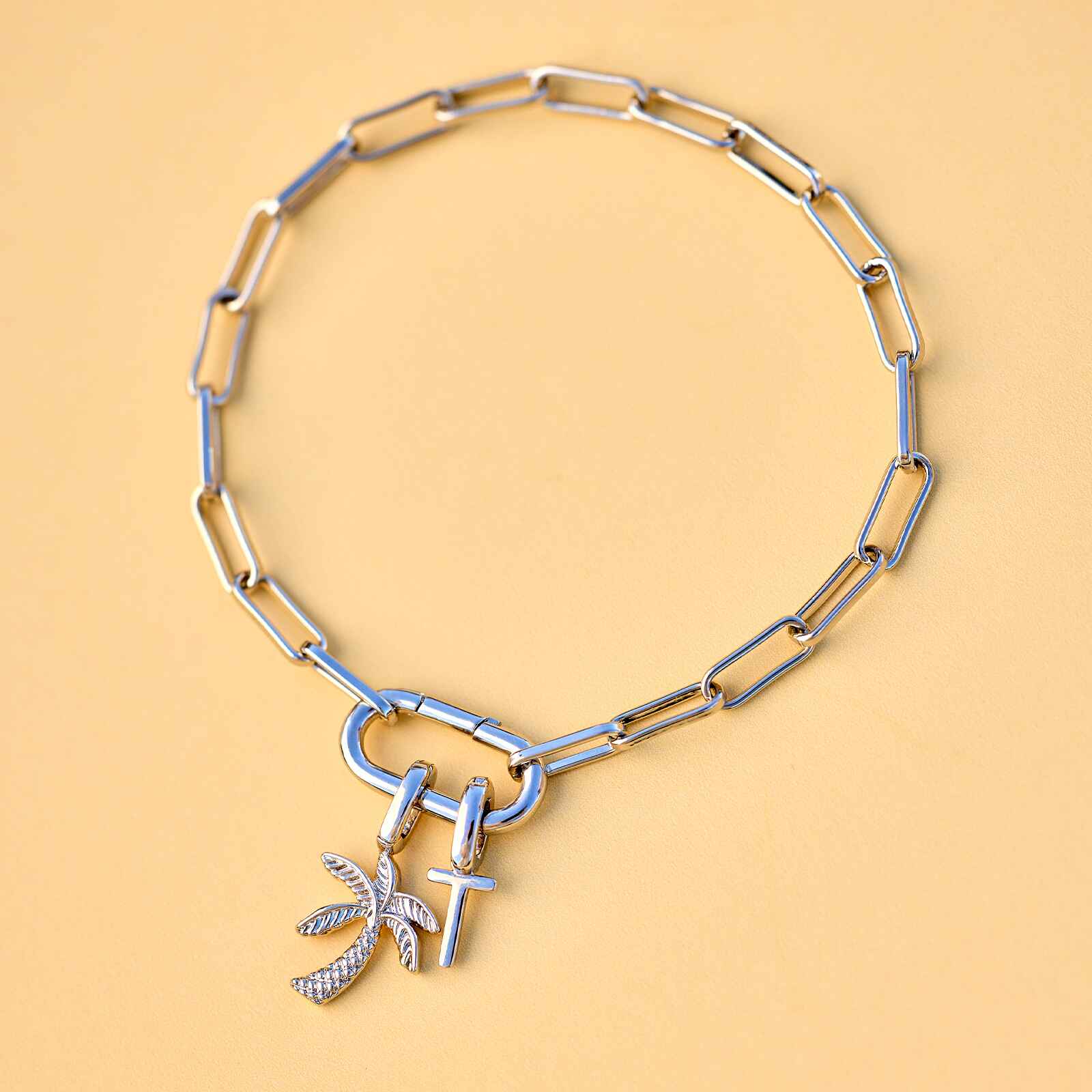 Harper Oval Charm Chain Bracelet - Image 11