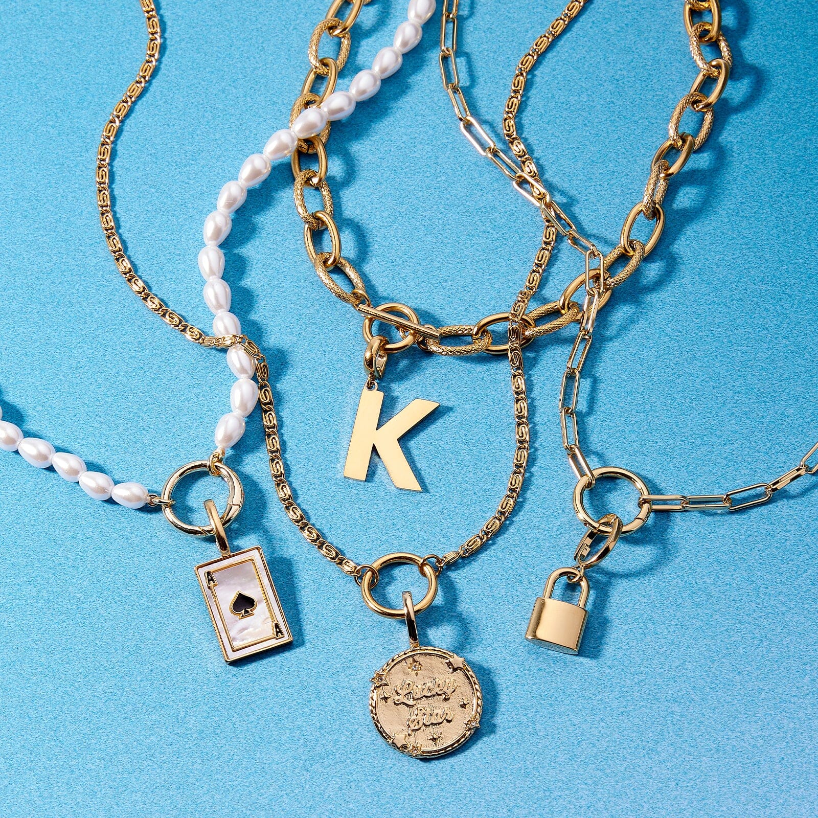 Harper Slanted Statement Alphabet Charm - Image 24