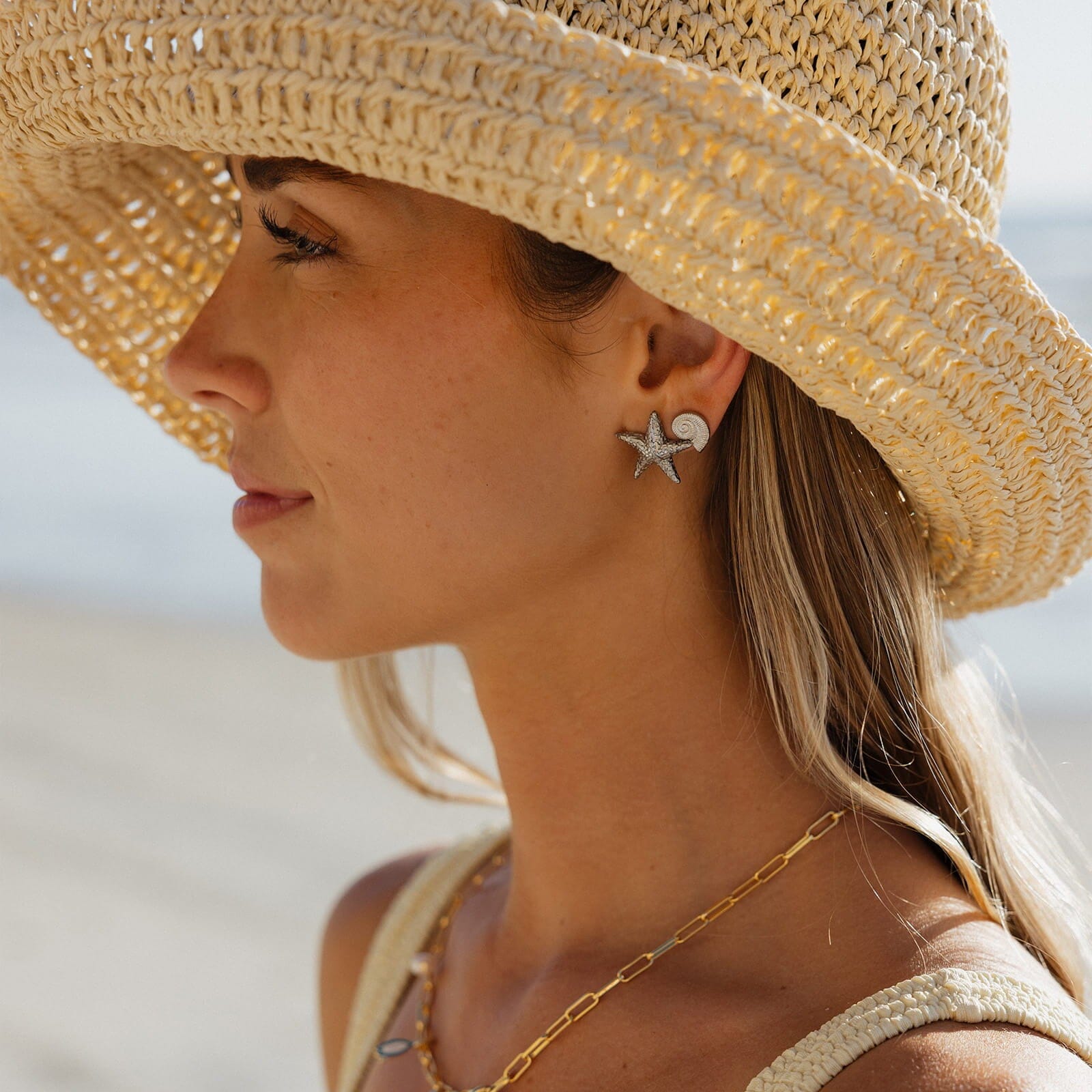 Sea Star Statement Earrings - Image 4