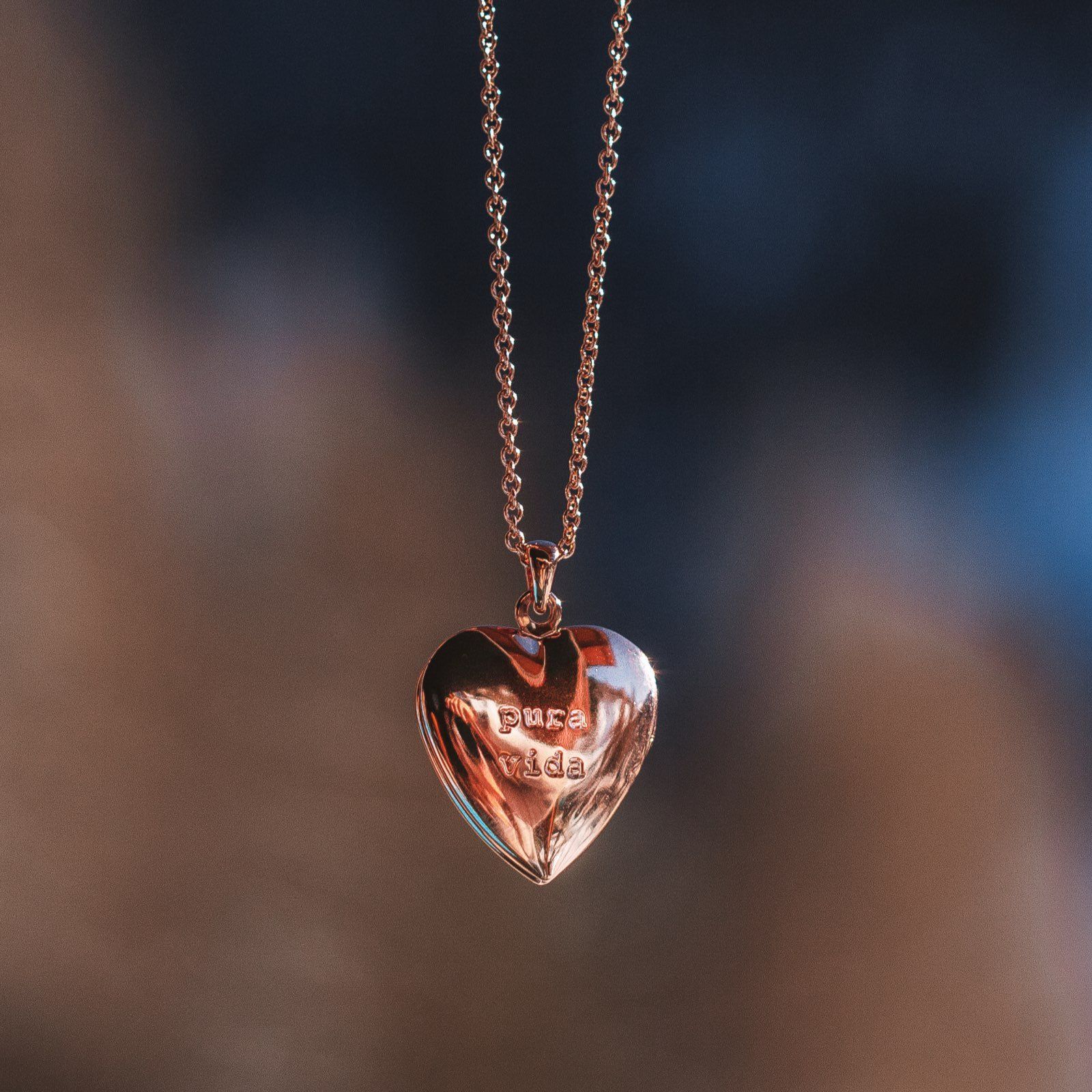 Stone Heart Locket Necklace - Image 5
